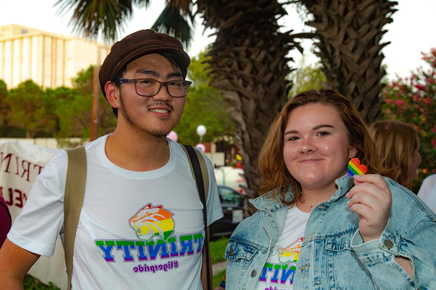 Two Trinity Pride students  